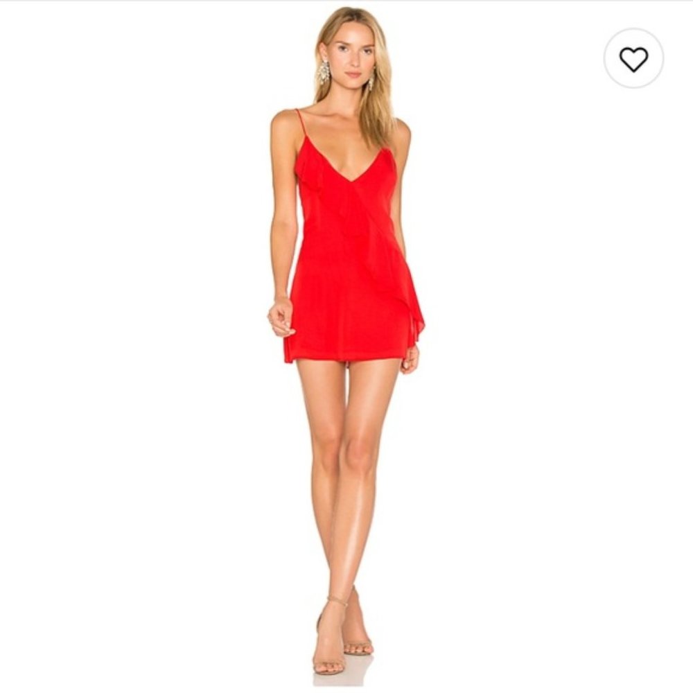 LPA red mini dress